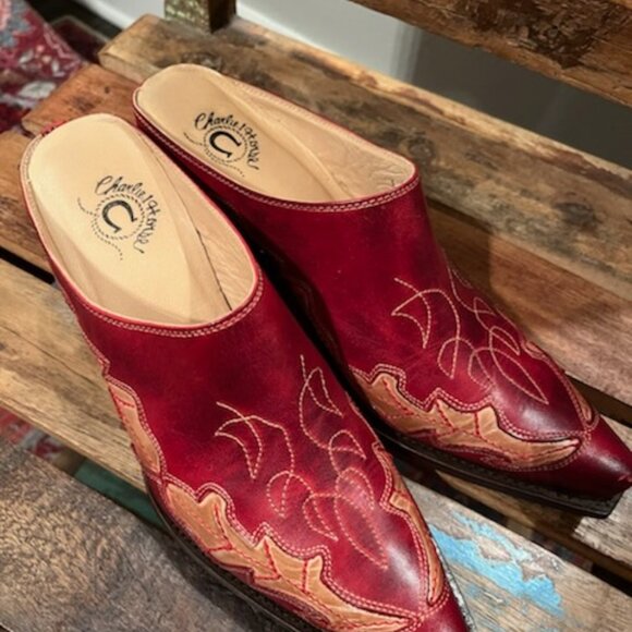 Size 9 by Lucchese Charlie 1 Horse slip on boots so cute - Picture 10 of 14